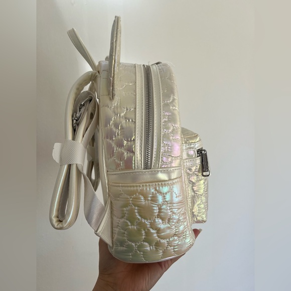 Loungefly Iridescent Quilted Backpack with Ears - Picture 2 of 5